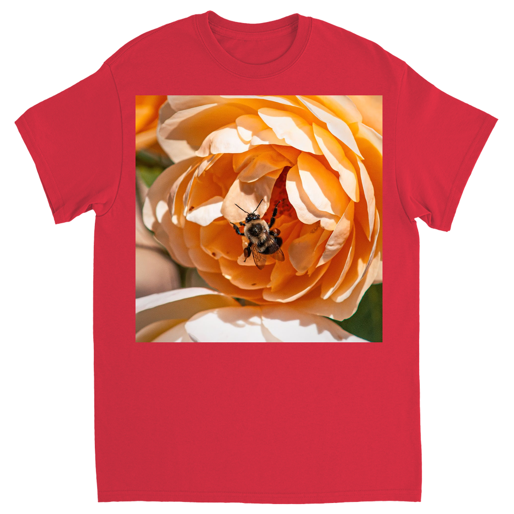 Emerging Bee Unisex Adult T-Shirt Red Shirts & Tops apparel