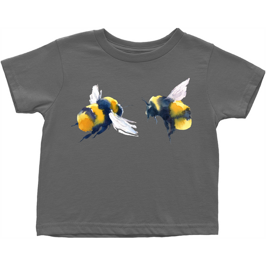 Friendly Flying Bees Toddler T-Shirt Charcoal Baby & Toddler Tops apparel