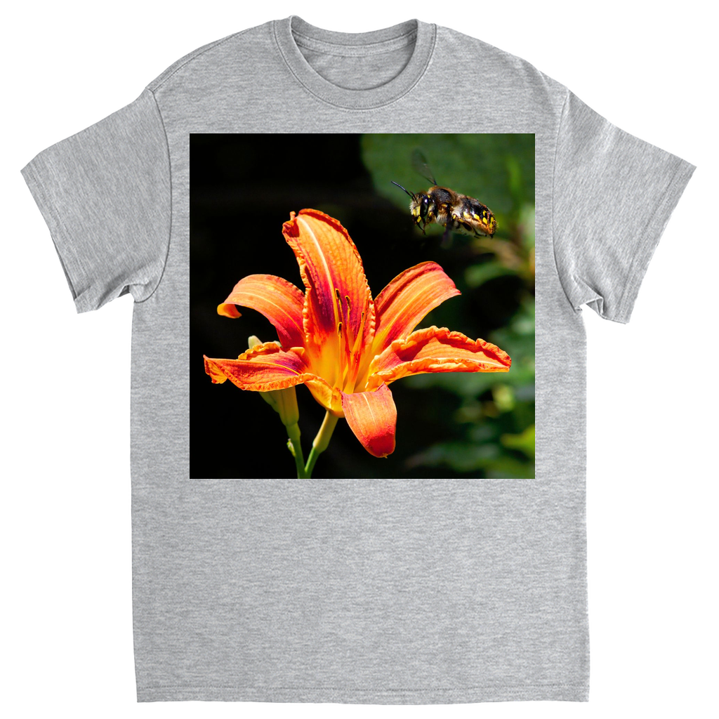Orange Crush Bee Unisex Adult T-Shirt Sport Grey Shirts & Tops apparel