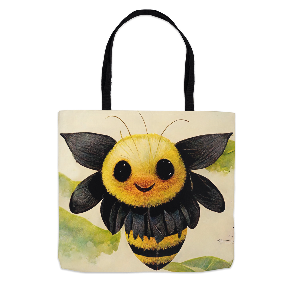 Smiling Paper Bee Tote Bag 13x13 inch Shopping Totes bee tote bag gift for bee lover gifts original art tote bag Smiling Paper Bee totes zero waste bag
