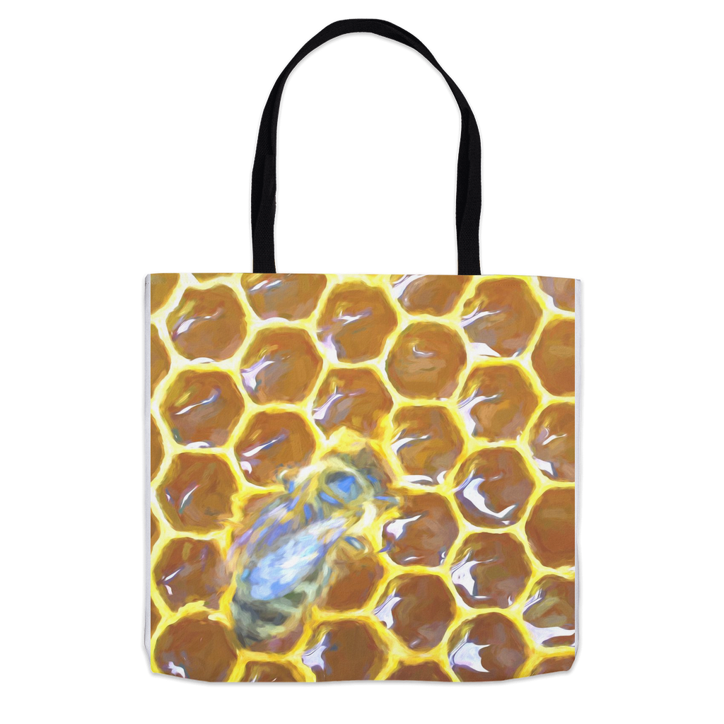 Bee on Honeycomb Tote Bag Shopping Totes bee tote bag gift for bee lover original art tote bag totes zero waste bag