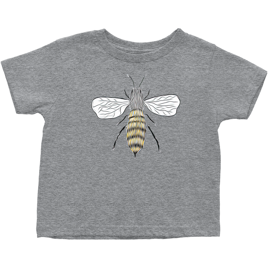 Furry Pet Bee Toddler T-Shirt Heather Grey Baby & Toddler Tops apparel