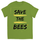 Save the Bees Outlined Unisex Adult T-Shirt Kiwi Shirts & Tops