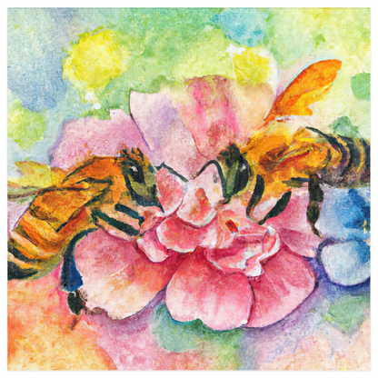 Bees Talking it Over Poster 12x12 inch 500044 - Home & Garden > Decor > Artwork > Posters, Prints, & Visual Artwork Bees Talking it Over Poster Prints