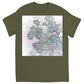 Fairy Tale Bee in Purple Unisex Adult T-Shirt Military Green Shirts & Tops apparel