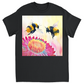 Cheerful Bees Unisex Adult T-Shirt Black Shirts & Tops apparel