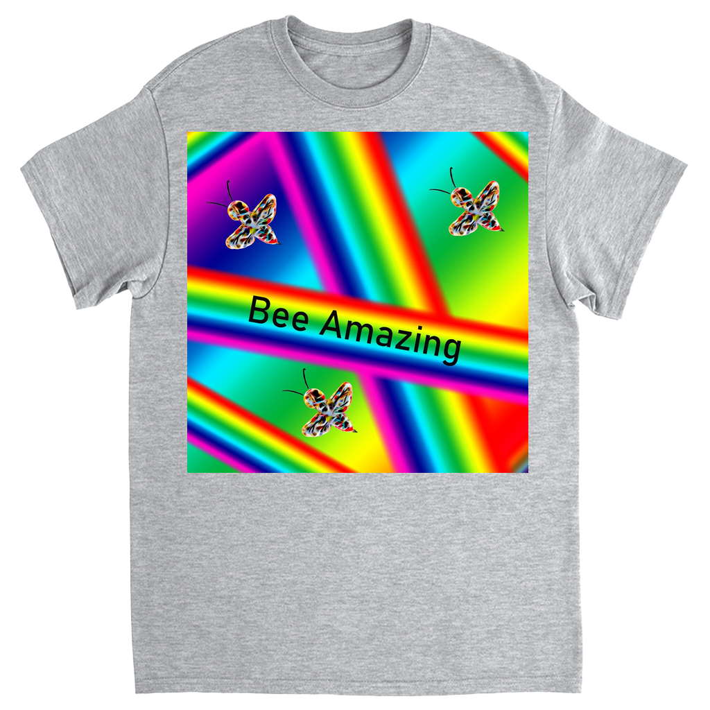 Bee Amazing Rainbow Unisex Adult T-Shirt Sport Grey Shirts & Tops apparel