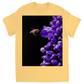 Buzzing Bee with Purple Flower Unisex Adult T-Shirt Yellow Haze Shirts & Tops apparel Buzzing Bee with Purple Flower