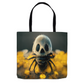 Ghostly Bee Halloween Tote Bag 16x16 inch Shopping Totes bee tote bag gift for bee lover halloween original art tote bag totes zero waste bag
