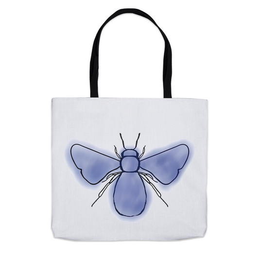 Blue Bee Tote Bag 13x13 inch Shopping Totes bee tote bag gift for bee lover original art tote bag zero waste bag