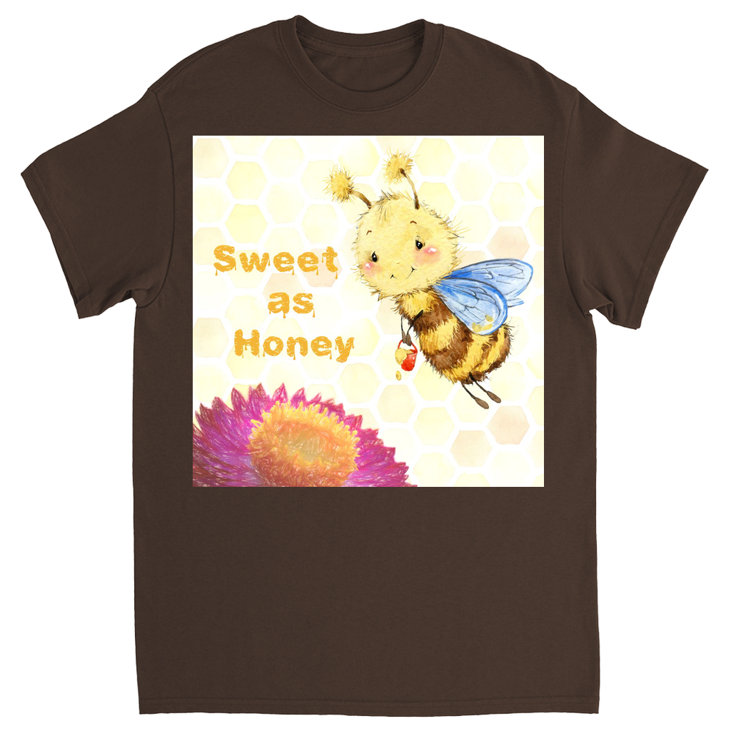 Pastel Sweet as Honey Unisex Adult T-Shirt Dark Chocolate Shirts & Tops apparel