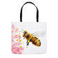 Rustic Bee Gathering Tote Bag Shopping Totes bee tote bag gift for bee lover gifts original art tote bag totes zero waste bag