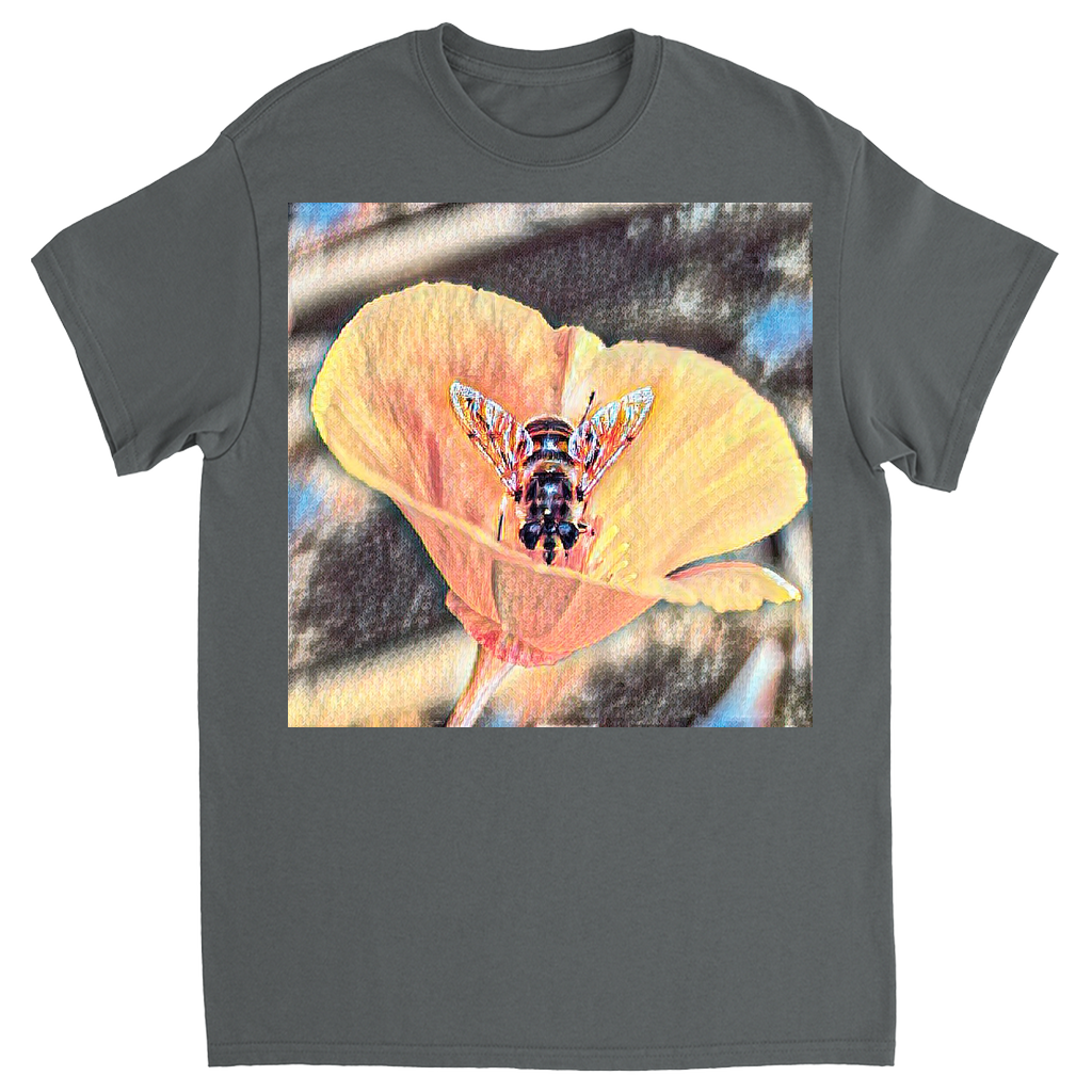 Painted Here's Looking at You Bee Unisex Adult T-Shirt Charcoal Shirts & Tops