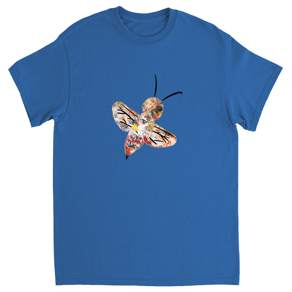 Abstract Crayon Bee Unisex Adult T-Shirt Royal Shirts & Tops apparel