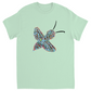 Abstract Twirly Blue Bee Unisex Adult T-Shirt Mint Shirts & Tops apparel