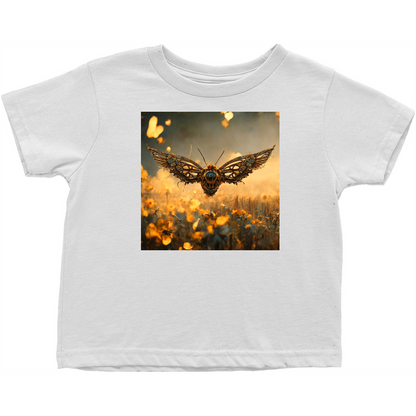 Metal Flying Steampunk Bee Toddler T-Shirt White Baby & Toddler Tops apparel Metal Flying Steampunk Bee