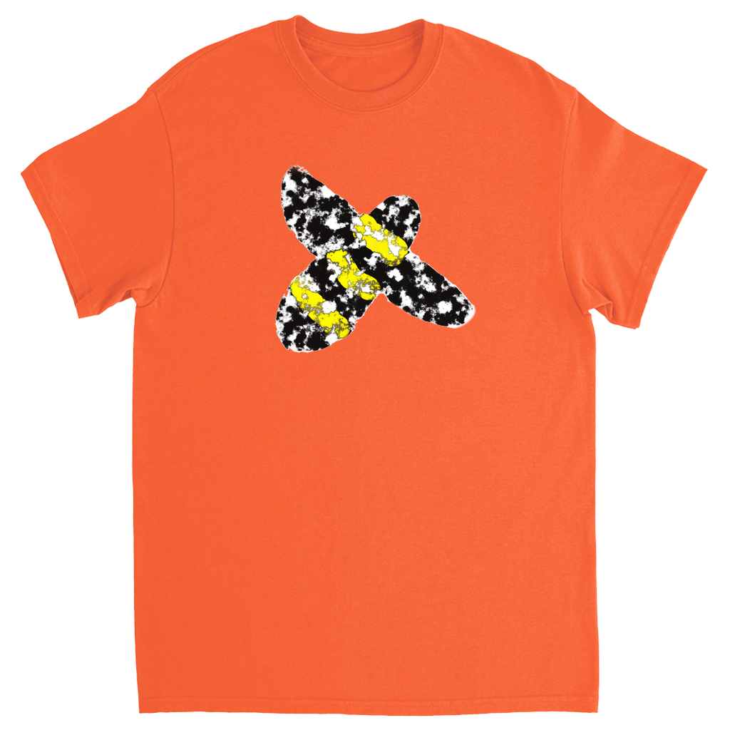 Graphic Bee Unisex Adult T-Shirt Orange Shirts & Tops