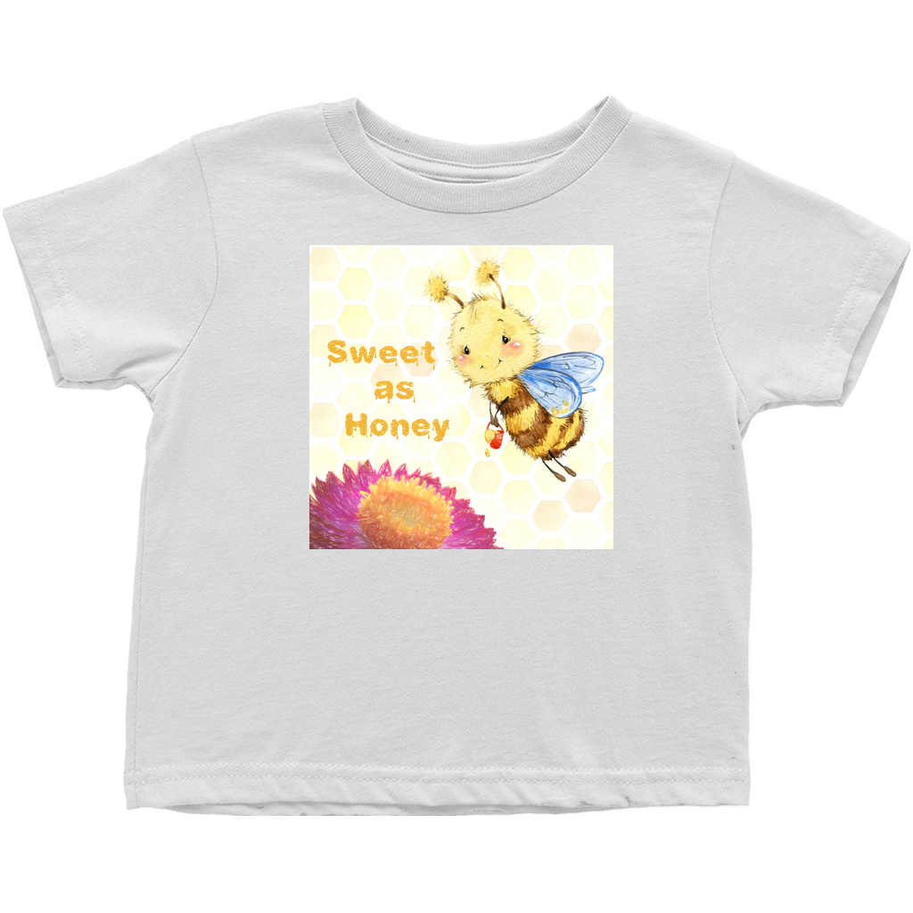 Pastel Sweet as Honey Toddler T-Shirt White Baby & Toddler Tops apparel