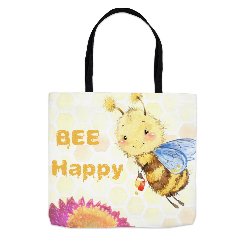 Pastel Bee Happy Tote Bag Shopping Totes bee tote bag gift for bee lover gifts original art tote bag totes zero waste bag