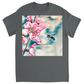 Pencil and Wash Bee with Flower Unisex Adult T-Shirt Charcoal Shirts & Tops apparel