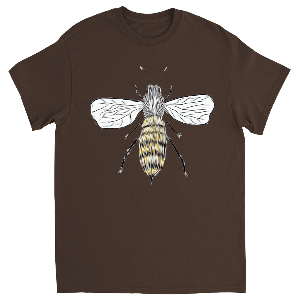 Furry Pet Bee Unisex Adult T-Shirt Dark Chocolate Shirts & Tops apparel