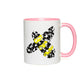 Graphic Bee Accent Mug 11 oz White with Pink Accents Coffee & Tea Cups gifts