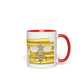 Furry Pet Bee Accent Mug 11 oz White with Red Accents Coffee & Tea Cups gifts