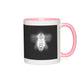 Negative Bee Accent Mug 11 oz White with Pink Accents Coffee & Tea Cups gifts